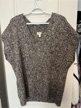 a.n.a Marled Brown V-Neck Knit Sweater